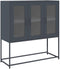 vidaXL - Dressoir - 100,5x39x107 - cm - koudgewalst - staal - antracietkleurig