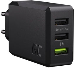 Green Cell CHARGC03 - Oplader - 3xUSB 30W Ultra Charge Smart Charge - Zwart