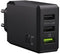 Green Cell CHARGC03 - Oplader - 3xUSB 30W Ultra Charge Smart Charge - Zwart