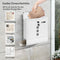 Woltu Wandbrievenbus - 10x30,8x33,8cm - Krantenvak - Naamplaat - Wit