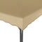 vidaXL - Prieel - 3x3 - m - aluminium - en - staal - taupe