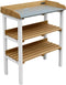 AXI Oppottafel met opbergplanken Bruin/wit - Handige oppottafel met zinken werkblad