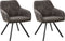 Set van 2 eetkamerstoelen MONEE Donkergrijs