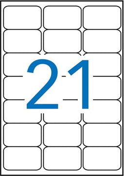 Apli laser A4 etiketten 63 | 5x38 | 1mm 2100
