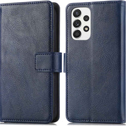 iMoshion Hoesje Geschikt voor Samsung Galaxy A53 Hoesje Met Pasjeshouder - iMoshion Luxe Bookcase - Donkerblauw