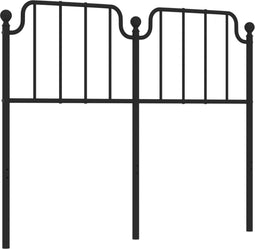 vidaXL - Hoofdbord - 120 - cm - metaal - zwart