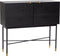 HÜBSCH INTERIOR - NORM dressoir van zwart essenhout en messing accenten