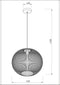 NIKKI Hanglamp - Ø44 cm - Zwart - 1 lichtpunt