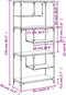 vidaXL - Boekenkast - 81x36x176 - cm - bewerkt - hout - gerookt - eikenkleurig