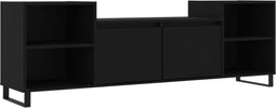 vidaXL - Tv-meubel - 160x35x55 - cm - bewerkt - hout - zwart