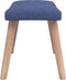 vidaXL Relaxstoel met voetenbank stof blauw
