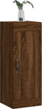 vidaXL - Wandkast - 34,5x34x90 - cm - bewerkt - hout - bruin - eikenkleur