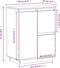 vidaXL - Dressoir - 60x34x75 - cm - massief - grenenhout - zwart