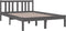 vidaXL - Bedframe - massief - hout - grijs - 120x190 - cm