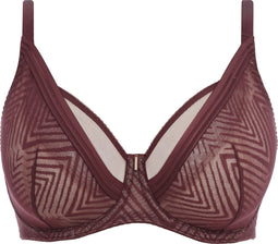 Freya Tailored - Dames Beha - High Apex Plunge - Dark Cherry - Maat E85