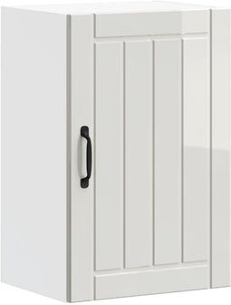 vidaXL - Keukenwandkast - Lucca - bewerkt - hout - hoogglans - wit