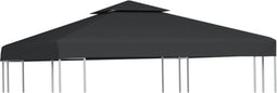 vidaXL - Vervangend - tentdoek - prieel - 310 - g/m² - 3x3 - m - donkergrijs