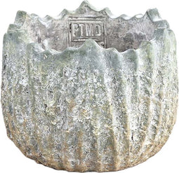 PTMD Ellas Ronde Bloempot - H11 x Ø14 cm - Cement - Grijs