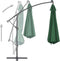 vidaXL - Zweefparasol - met - LED-verlichting - en - metalen - paal - 350 - cm - groen