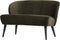 WOOOD Sara Bankje - Velvet - Warm Groen - 73x110x72