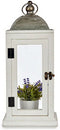 Gift Decor Lykta 18 X 43 X 18 Cm Zilverkleurig Metaal Hout Wit (6 Stuks)