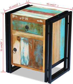 vidaXL - Nachtkastje - massief - gerecycled - hout