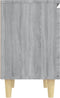 vidaXL - Nachtkastje - met - houten - poten - 40x30x50 - cm - grijs - sonoma - eiken