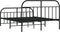 vidaXL - Bedframe - met - hoofd- - en - voeteneinde - metaal - zwart - 150x200 - cm