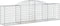 vidaXL - Schanskorven - 10 - st - gewelfd - 300x50x80/100 - cm - ijzer