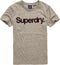 Superdry - Classic Flock Dames T-shirt - Maat S - Katoen 60% Polyester 40%