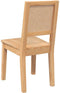 vidaXL - Eetkamerstoelen - massief rubberhout - naturel