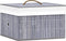vidaXL - Opbergboxen - 4 - st - bamboe - grijs