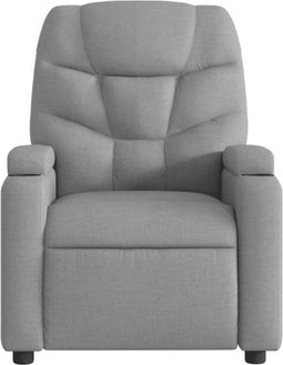 Fauteuil verstelbaar stof lichtgrijs