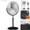 Trotec TVM 18 S - Statiefventilator - 100W 3 snelheden 45 cm - Chroom