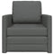 vidaXL - Vloer - Sofa - Bed - 2-in-1 - Donkergrijs - 74x77x81 - cm - Stof