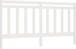 vidaXL - Hoofdbord - 206x4x100 cm - massief grenenhout - wit