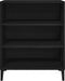 vidaXL - Dressoir - Zwart - Eiken - 57x35x70 - cm - Gelaagd - Hout