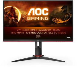 AOC 27G2SPU/BK - Monitor - 27" Full HD 165Hz IPS - Rood Zwart