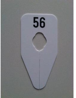 Maataanduider ovaal zwart/wit 54