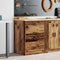 vidaXL - Garagekast - 60x51x85 - cm - massief - grenenhout - oud - hout