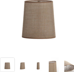 Light & Living - kap - Caden - bruin - textiel - E27 - 3921915