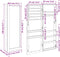 vidaXL - Sieradenkast - met - spiegel - wandgemonteerd - 37,5x10x106 - cm