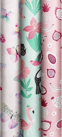 Inpakpapier Stewo Tropical girls 200x70cm assorti - 36 stuks