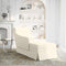 vidaXL - Chaise - longue - met - bolster - en - rechterarmleuning - fluweel - crème