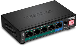 Trendnet TPE-TG51G - 5-Port Gigabit PoE+ Switch - 4x PoE+ (802.3at) - PoE-budget 60W