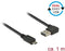 Delock 85165 - Easy-Micro USB naar Easy-USB-A haaks - 100cm - Zwart