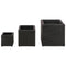 vidaXL - Plantenbakken - verhoogd - 3 - st - poly - rattan - zwart