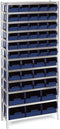 Raaco Aluminium Rek - Stellingkast berging - 48x mix bakken - Zilver