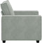 vidaXL - Fauteuil - 60 - cm - fluweel - lichtgrijs