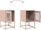 vidaXL - Nachtkastje - 36x39x60,5 - cm - koudgewalst - staal - roze